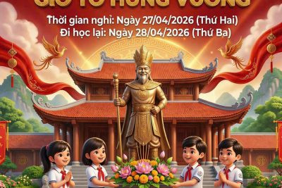 Thông báo nghỉ lễ Giỗ Tổ Hùng Vương