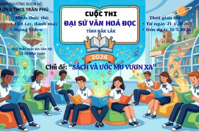 Phát động học sinh tham gia Cuộc thi Đại sứ Văn hoá đọc tỉnh Đắk Lắk 2026